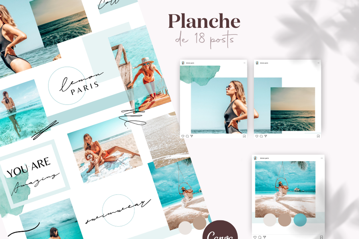 Blue Puzzle Instagram Template Canva, a Social Media Template by creative-kits (Photo 2 of 3)