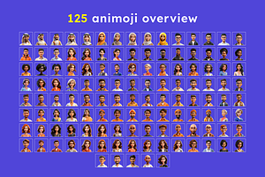 125 Animoji Style Avatars