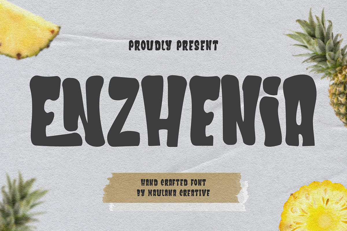 Enzhenia Stylish Display Font, a Handwritten Font by Maulana Creative (Photo 1 of 8)