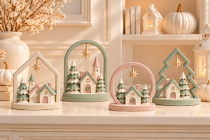 Christmas Village Scene STL