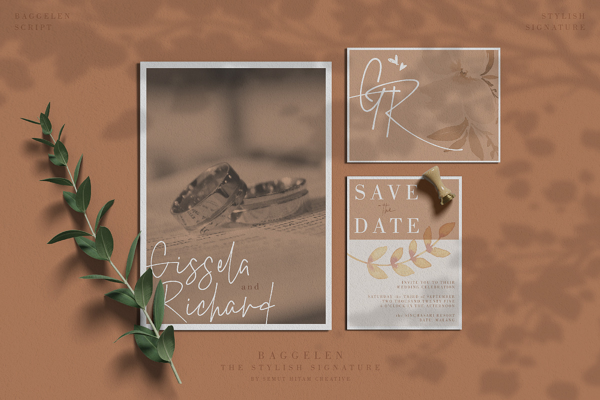Baggelen - Stylish Signature, a Script Font by SemutHitam Creative (Photo 6 of 10)