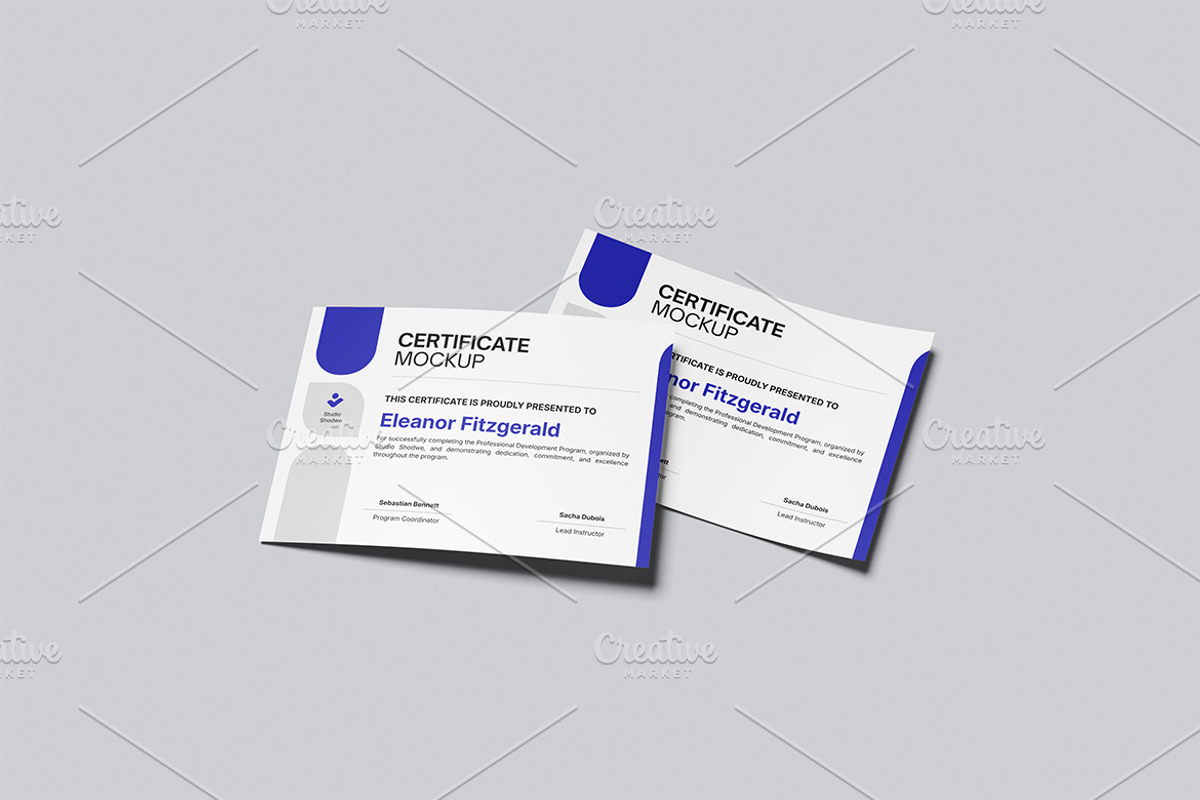 Certificate Branding Mockup, a Books & Magazine Mockup by Gatamotion (Photo 2 of 5)