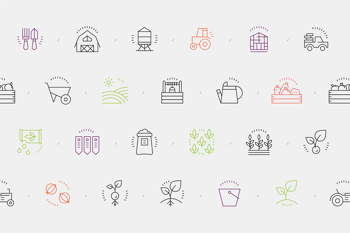 Gardening and Farming icons, an Outline Icon by Vineta Rendon (Photo 2 of 7)