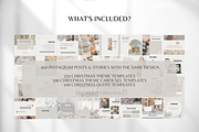White Christmas Instagram Templates, a Social Media Template by SociallyyCreative (Thumbnail 2 of 10)
