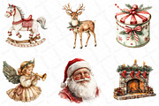 Watercolor Vintage Drawing Christmas, an Illustration by DreamPrint404 (Thumbnail 7 of 7)