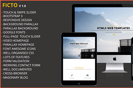 Ficto-Single Page Responsive Theme