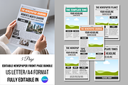 Front Page Newspaper template bundle, a Magazine Template by ZoloDesignHub (Thumbnail 1 of 8)