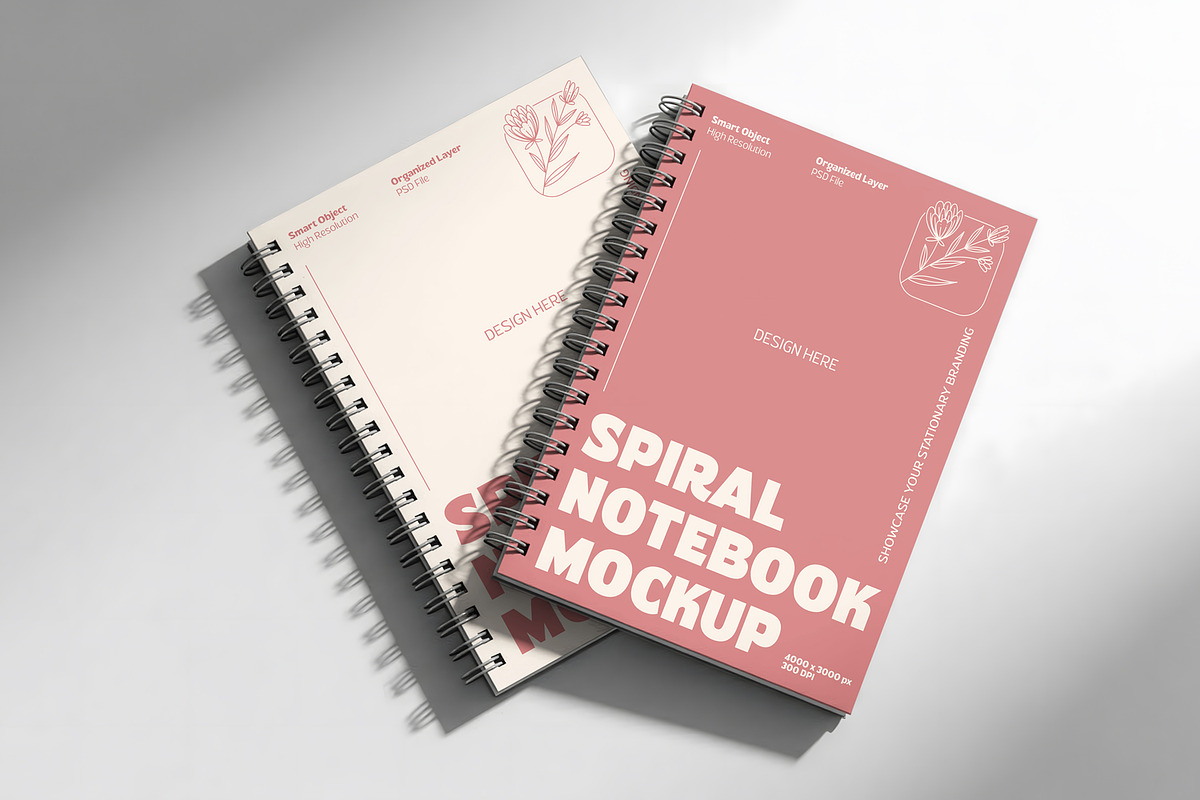 Spiral Notebook Mockup, a Books & Magazine Mockup by Nathatype (Photo 4 of 9)