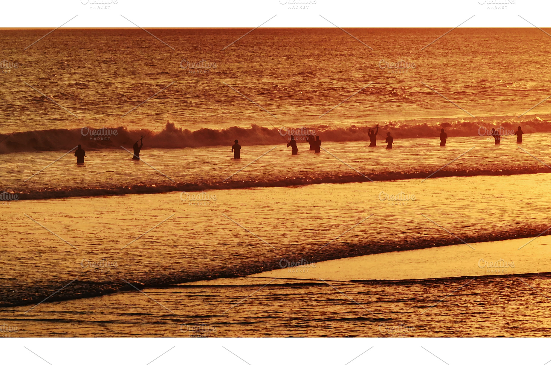 Balinese people fishing in warm, a Sports & Recreation Photo by Goinyk