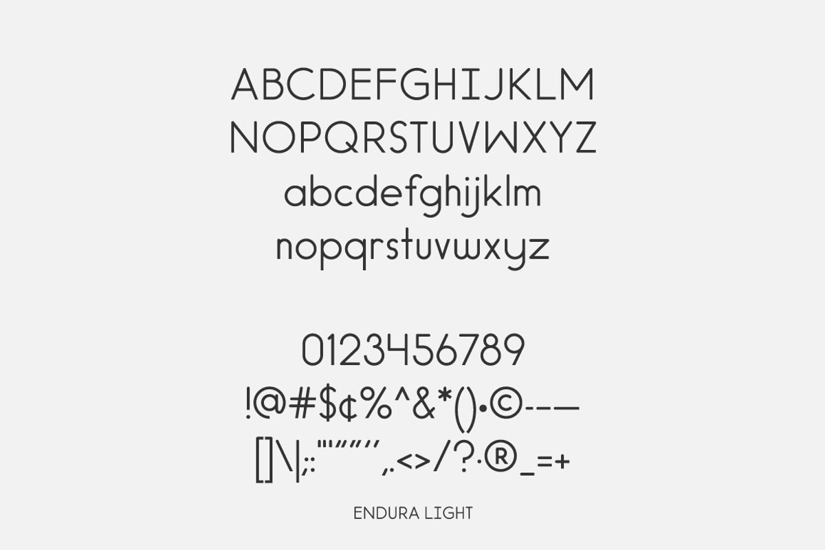 Endura, a Font by PHD Studios (Photo 2 of 5)