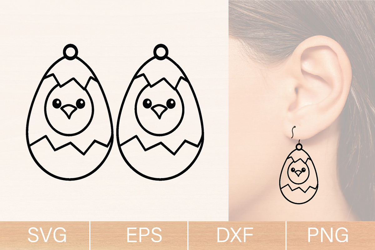 Easter Earrings Laser Cut SVG Bundle, an Object Graphic by jannatulpakhi (Photo 6 of 10)