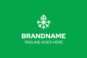 Snowflake Leaf Nature Modern Logo, a Branding & Logo Template by Pray Art Design Studio (Thumbnail 2 of 2)