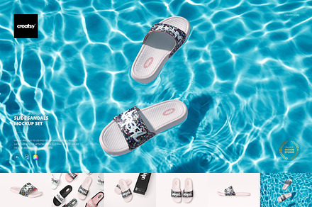 Slide Sandals Mockup Set