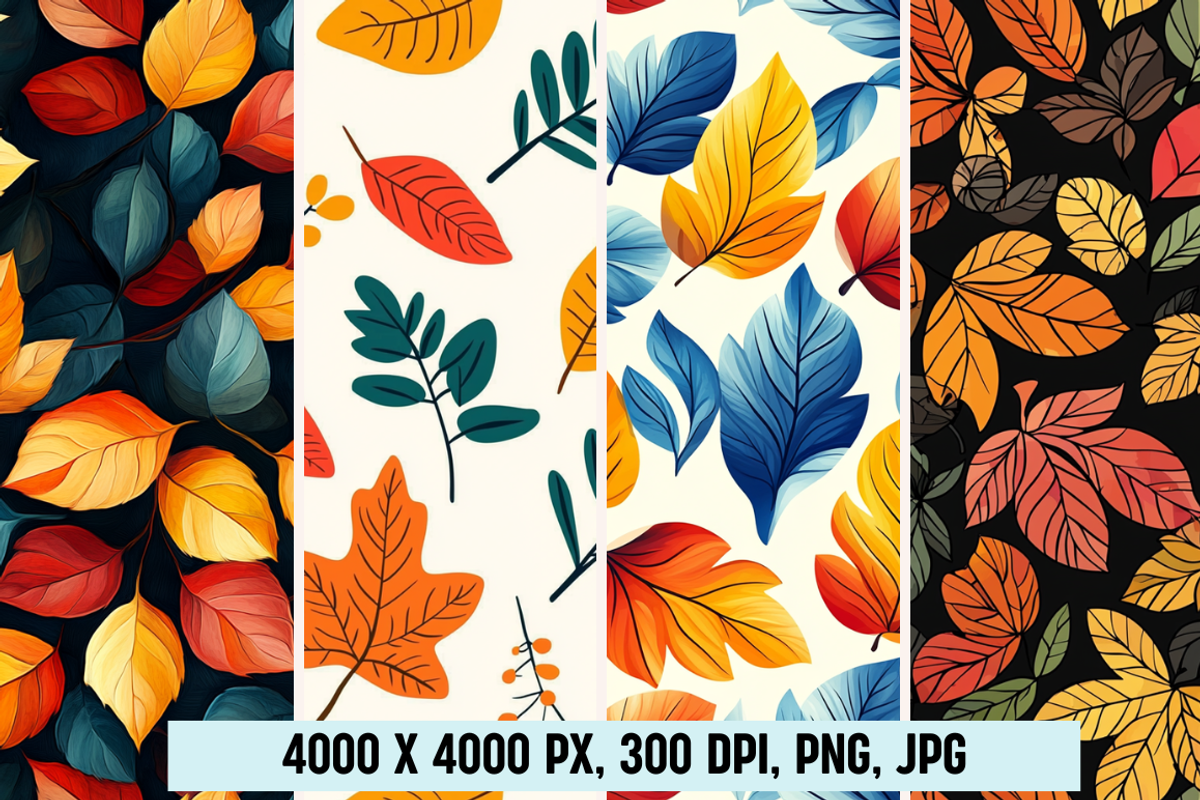 Autumn Leaves Seasonal Patterns, a Pattern Graphic by PrintHaven Designs (Photo 4 of 10)