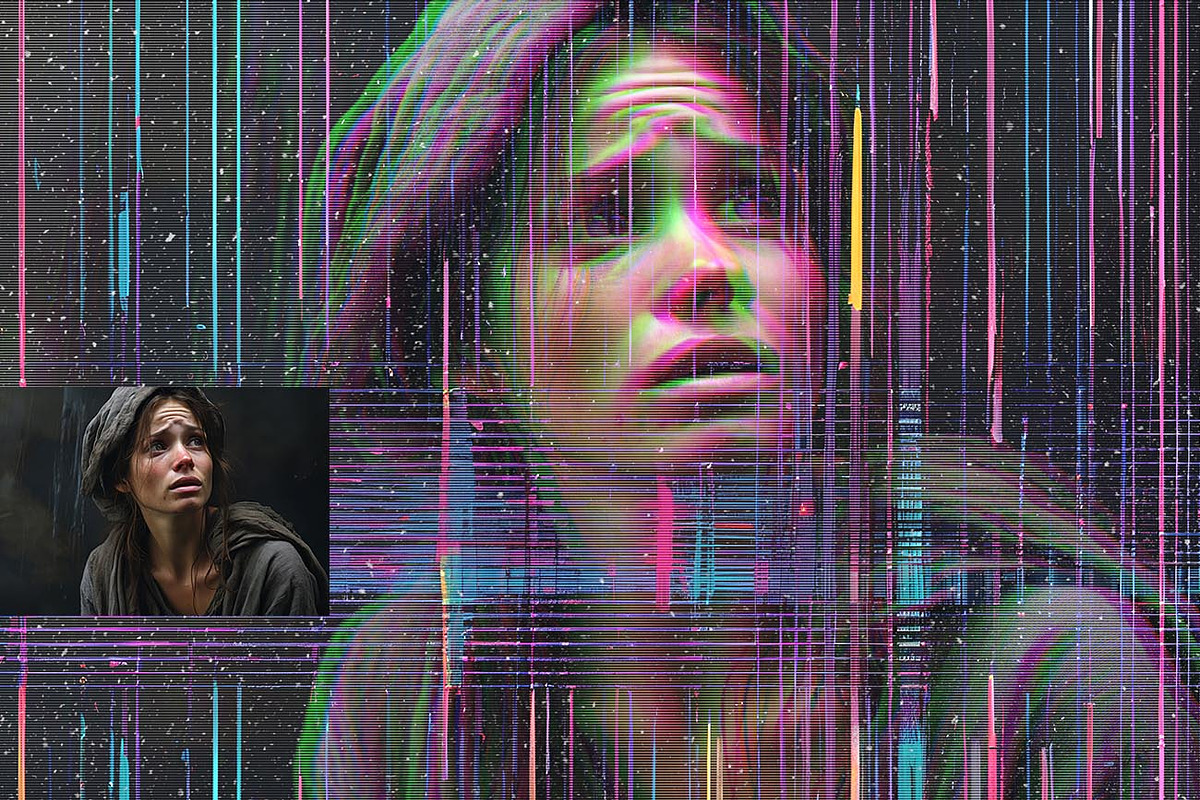 90s Retro VHS Glitch Photoshop, an Action Add-On by Studio Retouch (Photo 11 of 12)