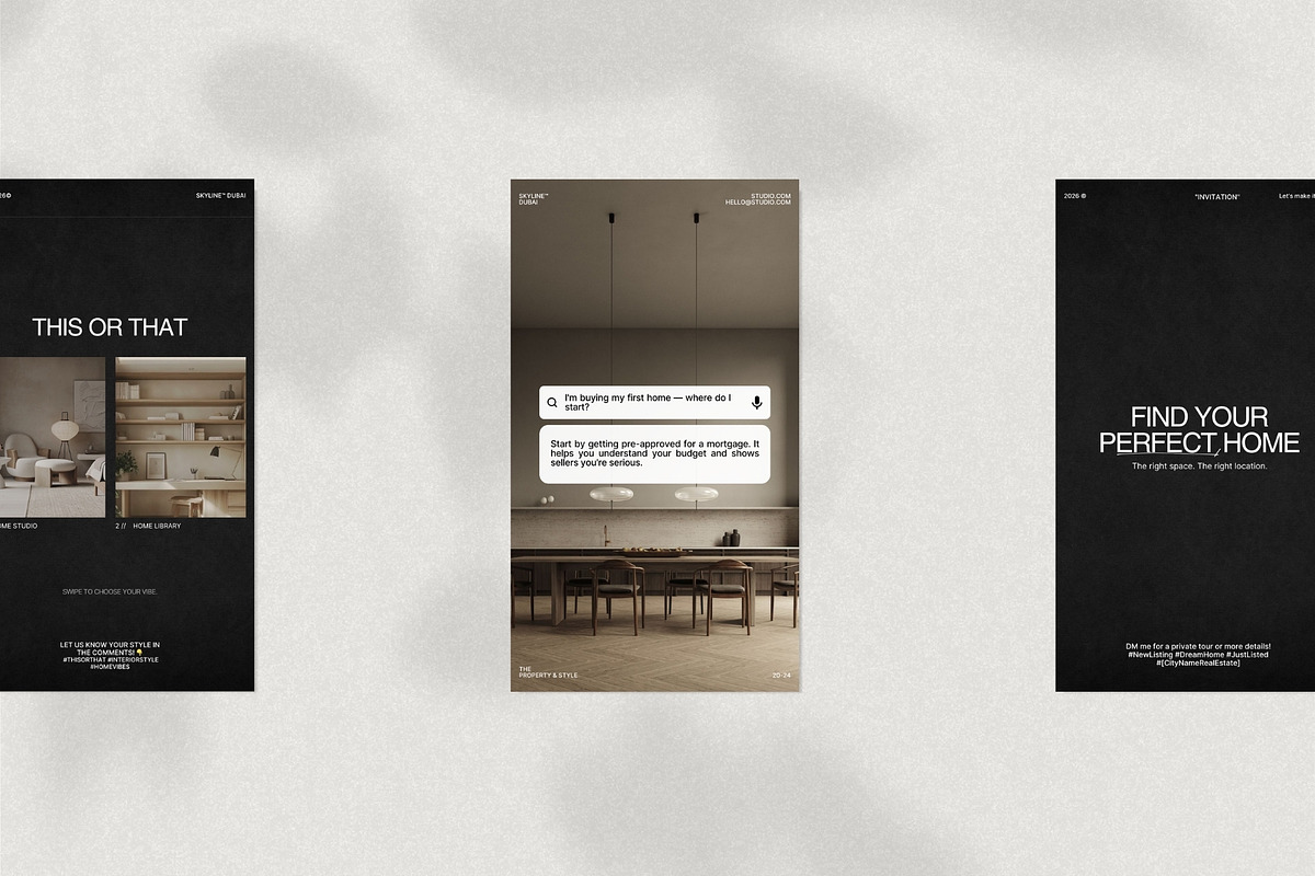Real Estate Instagram Template Kit, a Social Media Template by Prapti Design (Photo 6 of 10)