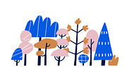 Forest trees in doodle Scandi style, an Illustration by Good Studio (Thumbnail 3 of 4)