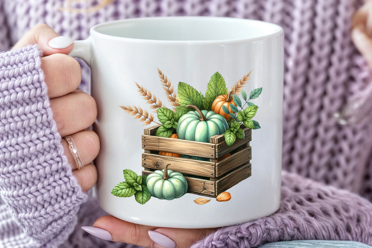 Mint Fresh Green Autumn Clipart, an Illustration by Rose Art (Photo 5 of 7)