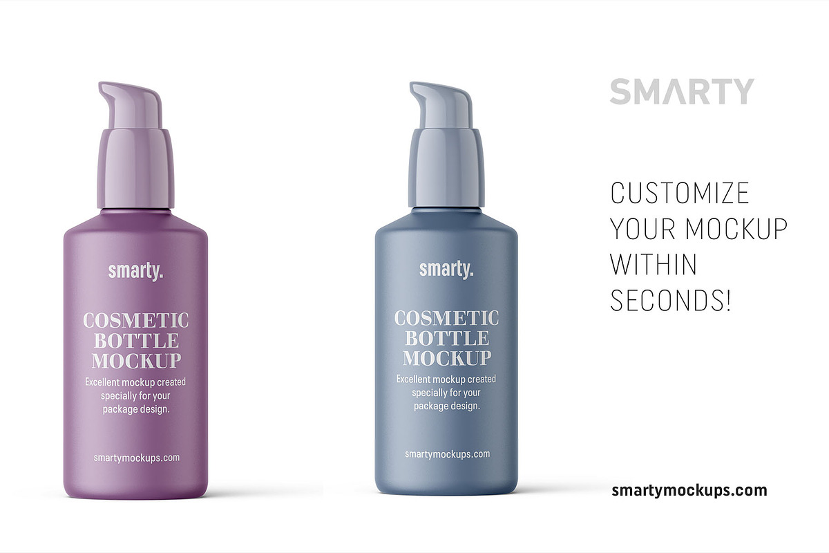 Matt cosmetic bottle mockup, a Packaging Mockup by Smarty Mockups (Photo 3 of 5)