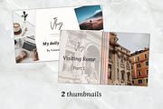Feminine Youtube Branding Kit, a Social Media Template by PittaFinePrint (Thumbnail 5 of 9)