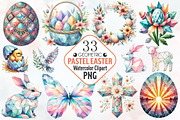 Mega Geometric Pastel Easter Clipart, an Illustration by RobertsArt (Thumbnail 1 of 7)