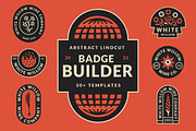 Abstract Linocut Badge Builder, a Branding & Logo Template by ClayStudio (Thumbnail 1 of 12)