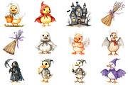 Whimsical Halloween Goose Clipart, an Illustration by CitraGraphics (Thumbnail 2 of 5)