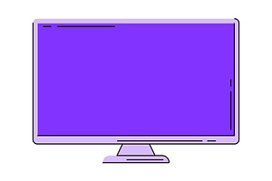Illustration of monitor., a Technology Illustration by incomible