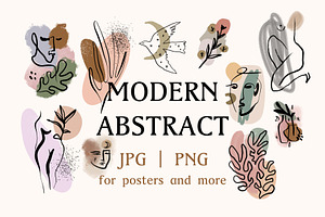 Modern Abstract Bundle, a Decorative Illustration by Annie Konst