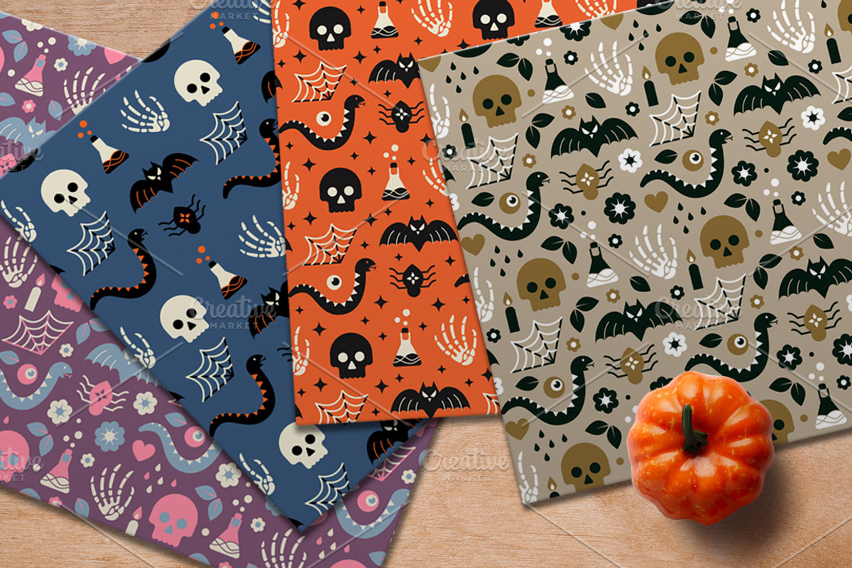 8 Halloween patterns, a Pattern Graphic by tetiana.svirska (Photo 3 of 4)