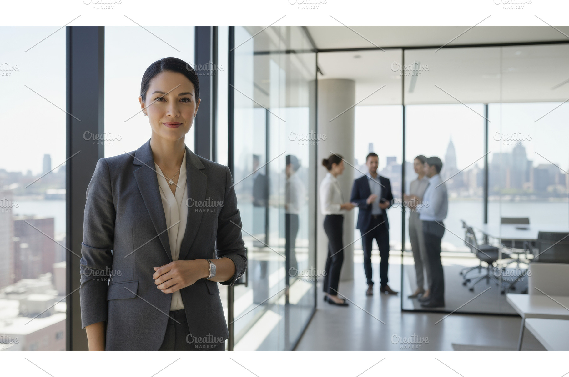 Female leadership figure guiding, a Business Photo by Igor Tichonow