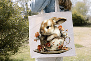 Whimsical Easter Bunny Clipart PNG, an Illustration by Canvas Craft (Thumbnail 4 of 7)