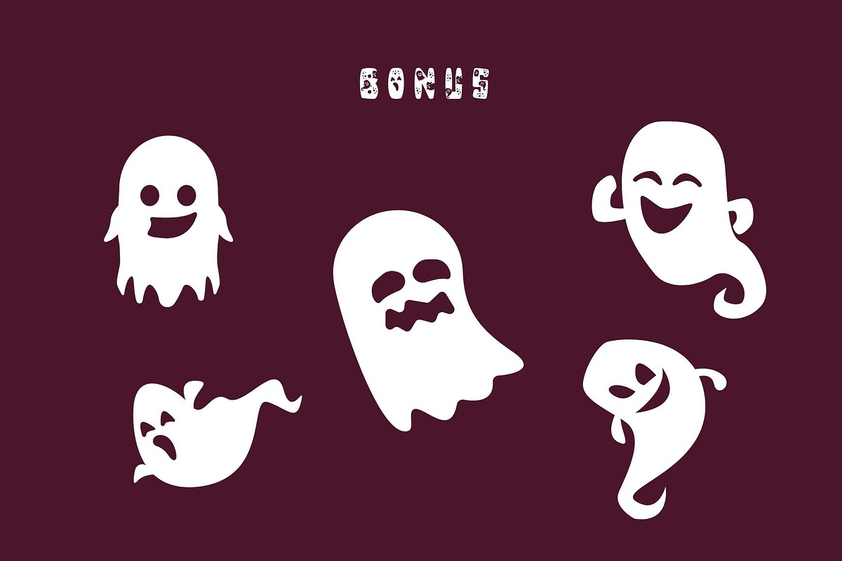 Halloween Ghost - Decorative font, a Sans Serif Font by Brown Cupple (Photo 5 of 6)