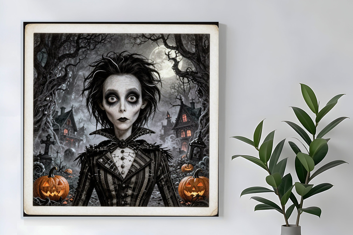 Halloween Haunting Face, a Person Illustration by Sharon Schwalbe (Photo 1 of 5)