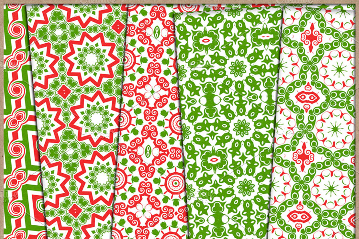 Christmas Red and Green Papers 1, a Pattern Graphic by Adriana Ferrari (Photo 3 of 3)