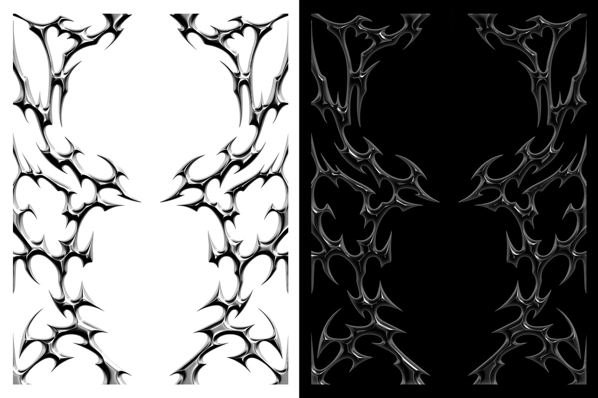 Chrome Tribal Borders and Shapes, an Object Graphic by BonkiStudio (Photo 4 of 9)