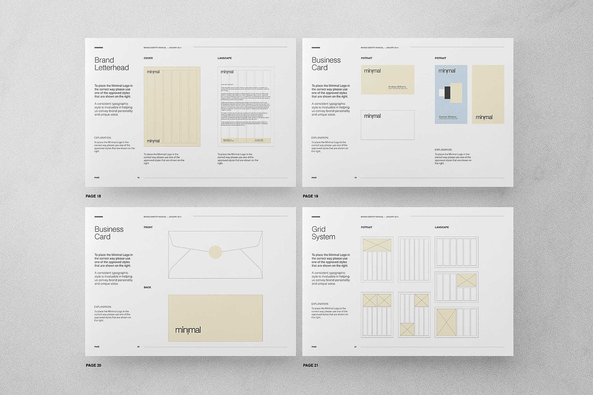 Minimalist brand guidelines, a Brochure Template by Proonty (Photo 6 of 9)