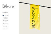 Realistic Hanging Flag Mockup, an Advertising Mockup by graphypix (Thumbnail 2 of 4)