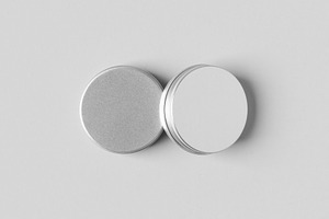 Metal cosmetic jar mockup JPEG