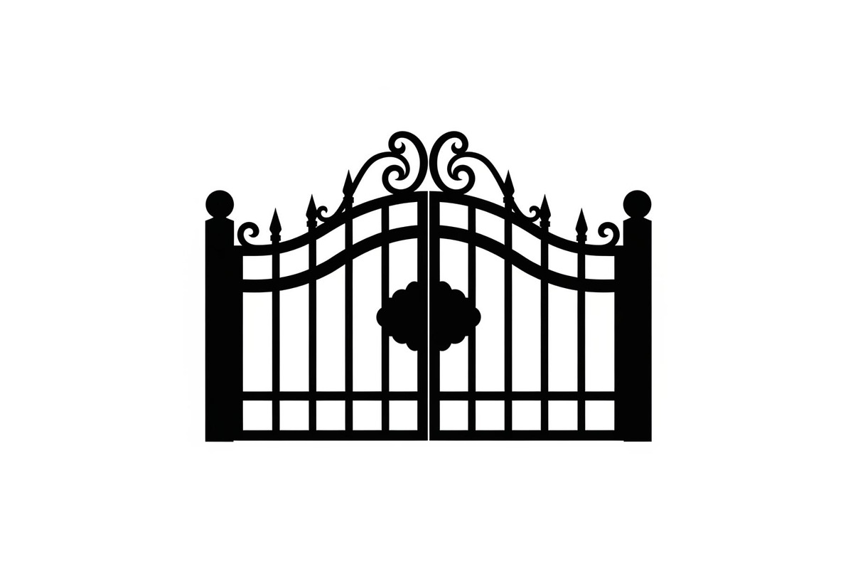 Ornate Wrought Iron Gate Vector Bund, an Illustration by Designs_River (Photo 39 of 47)