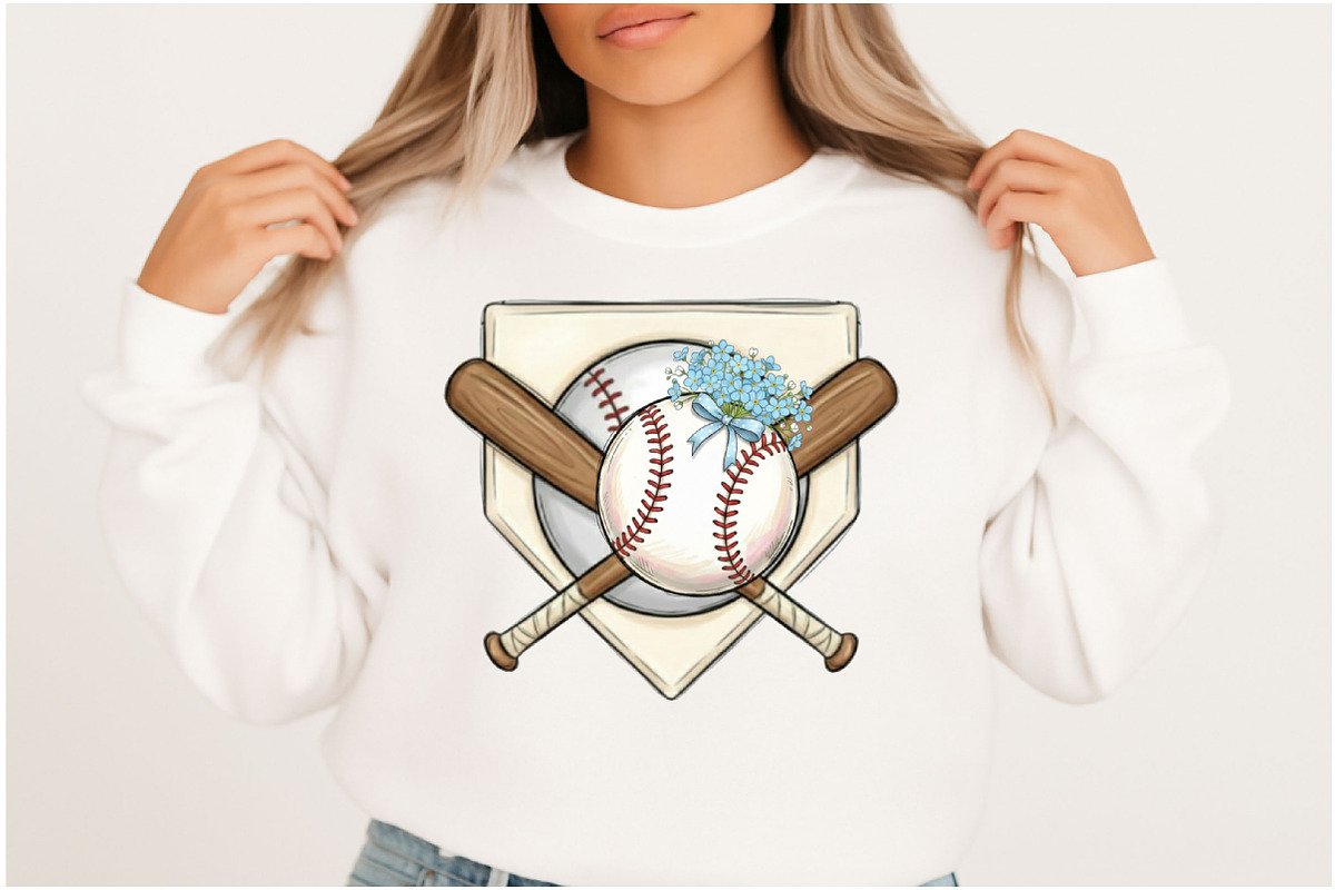 Softball Home Plate with Pink Bow, an Illustration by Designking (Photo 2 of 6)