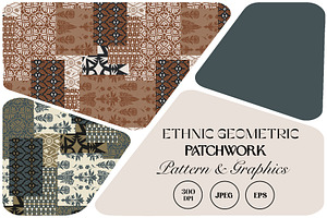 Ethnic Geometric Patchwork Pattern