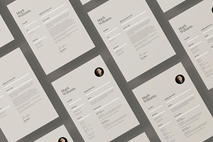Minimal resume and cover letter