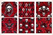 Halloween Red Gothic Digital Paper, a Pattern Graphic by Digital Artistic99 (Thumbnail 3 of 6)