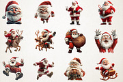 Funny Skinny Santa Clipart, an Illustration by RobertsArt (Thumbnail 7 of 7)