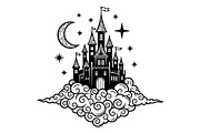 Fantasy Castle Cloud Moon Bundle, an Object Illustration by Gaye Art (Thumbnail 26 of 30)