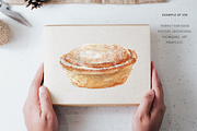 Italian Dessert Pasticciotto Clipart, a Food Illustration by Kolorata Art (Thumbnail 3 of 3)
