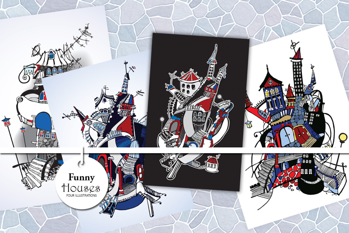 Set of Funny Houses, an Illustration by Anna Art (Photo 1 of 7)