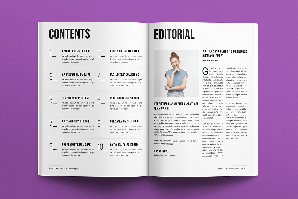 Modern Magazine Template, a Magazine Template by E-Type (Photo 2 of 7)