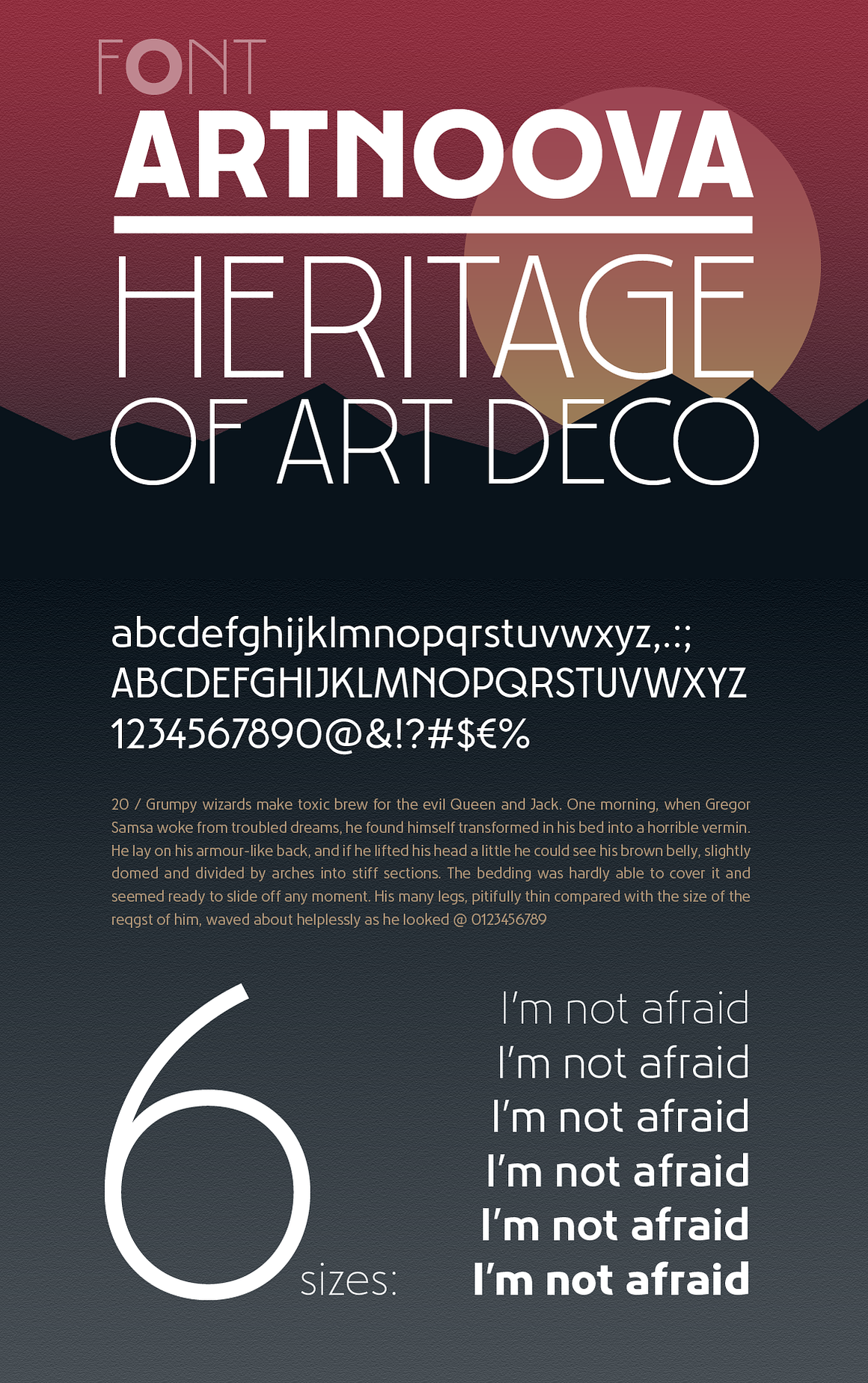 Artnoova font. Heritage of Art Deco 